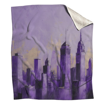 Couvertures mauves City Skyline