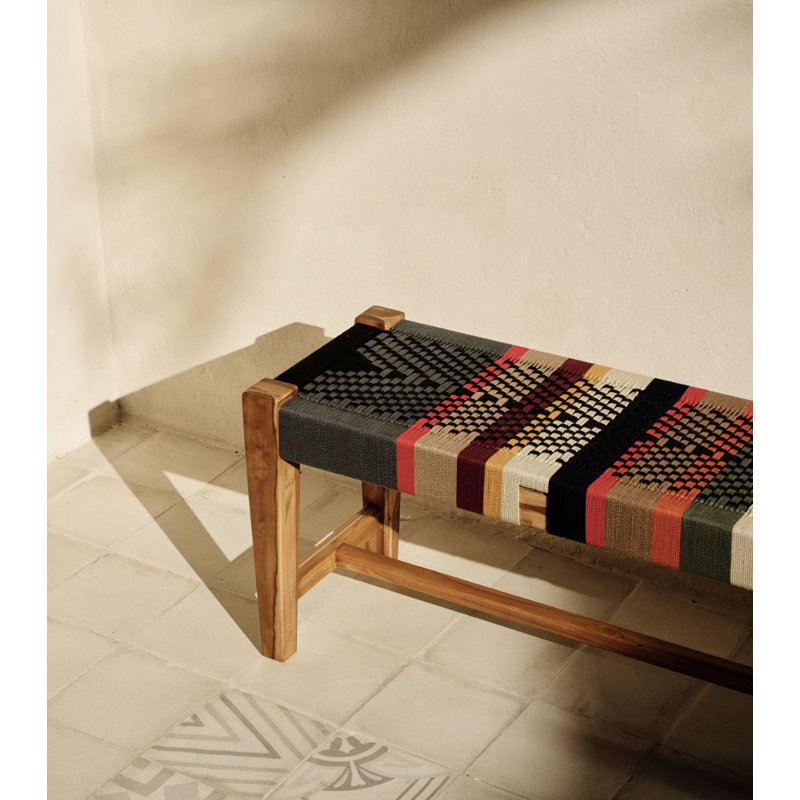 Masaya Upholstered Dining Bench, Natural/San Geronimo