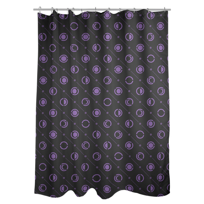 Noira Gothard Classic Moon Phases Single Shower Curtain, Purple/Black