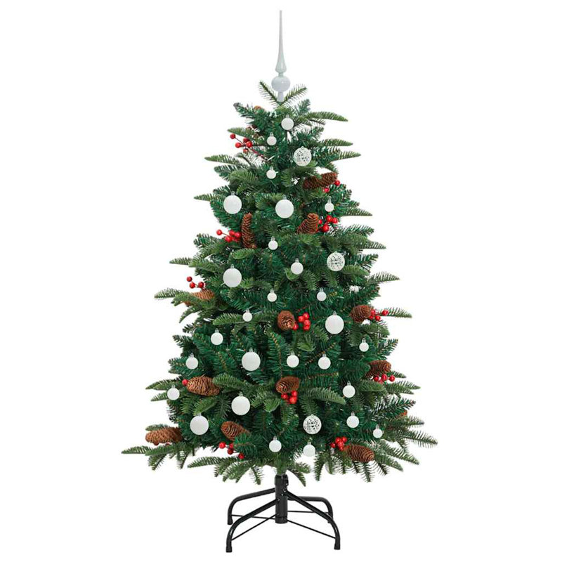 Artificial Christmas Tree with LEDs with Stand Green, 4.92 ft