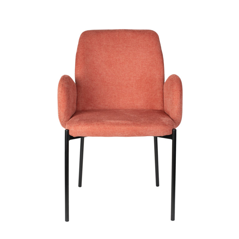 Tjarda Upholstered Arm Chair, Old Pink
