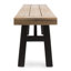 Banc d'extérieur avec panneau à lattes et structure en bois d'acacia (naturel et gris)