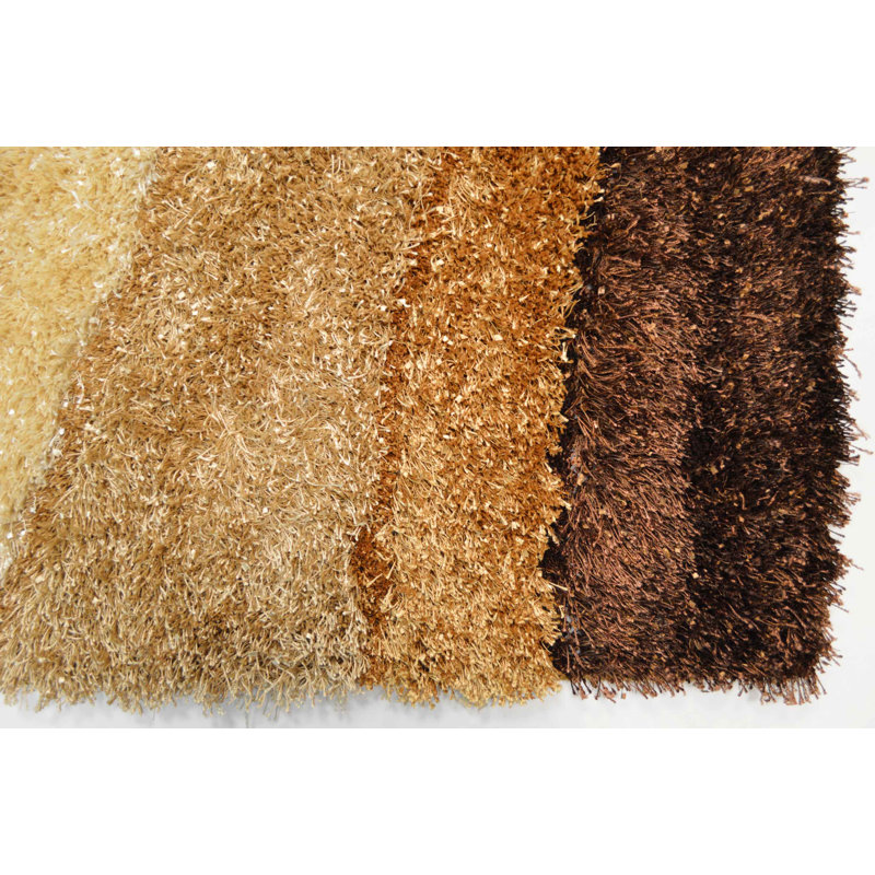 Abstract Hand Woven Shag Area Rug, Rectangle 140 x 200cm