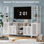 Meuble télé 70 po avec tablettes réglables, console multimédia avec armoire de rangement, ensemble de bibliothèque modulaire 3 pièces-1167810883