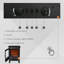 Badgett Freestanding Electric Fireplace Stove Heater W/ LED Flame Effect-502053714