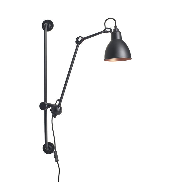 Lampe Gras Steel Swing Arm, Black/Copper