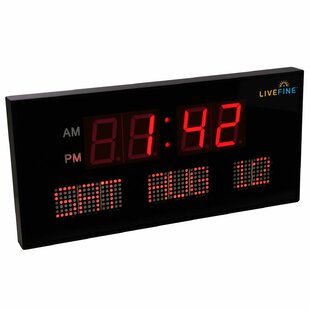 Modern Digital LED Wall Clock Table Desk Night Light Wall DIY Stick Clock  Alarm Stopwatch Thermometer Countdown Calendar Support ( Not Included  Battery )