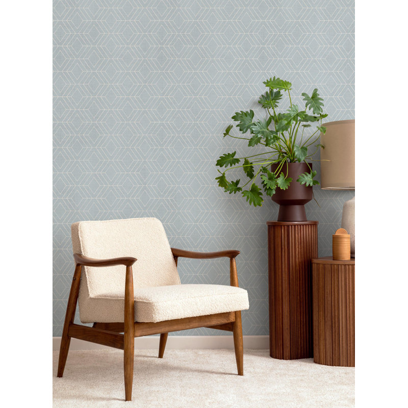 Rouleau de papier peint adhésif L 18 pi x l 24 po Diamond, Bleu clair