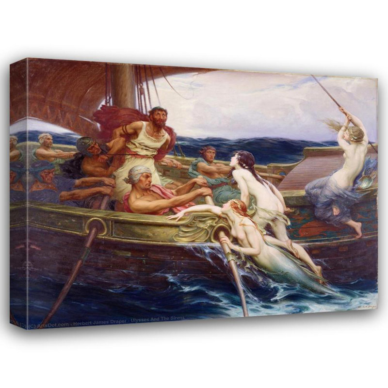 Ulysses and the Sirens, 19'' H x 24'' W