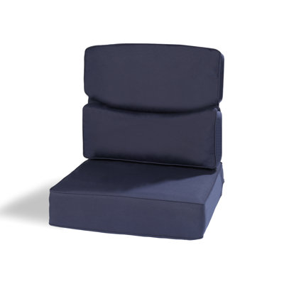 Ensemble de coussins de chaise d'extérieur Aoodor Smile, dossier haut en tissu Sunbrella et coussin d'extérieur à assise profonde