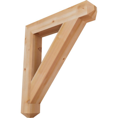 5 1/2"W x 38"D x 44"H Traditional Craftsman Smooth Bracket, Western Red Cedar