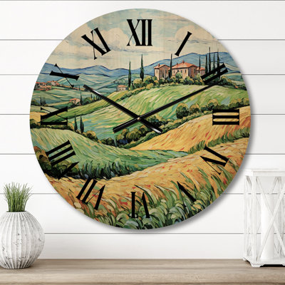 Horloge murale Vangogh Rolling Hills III - Vangogh