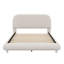 Lit plateforme tapissier, structure solide et design courbé élégant-714405715