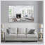 Miroir de salle de bain surdimensionné, miroir mural pleine longueur avec cadre en aluminium pour une installation verticale ou horizontale polyvalente dans les chambres et les salons