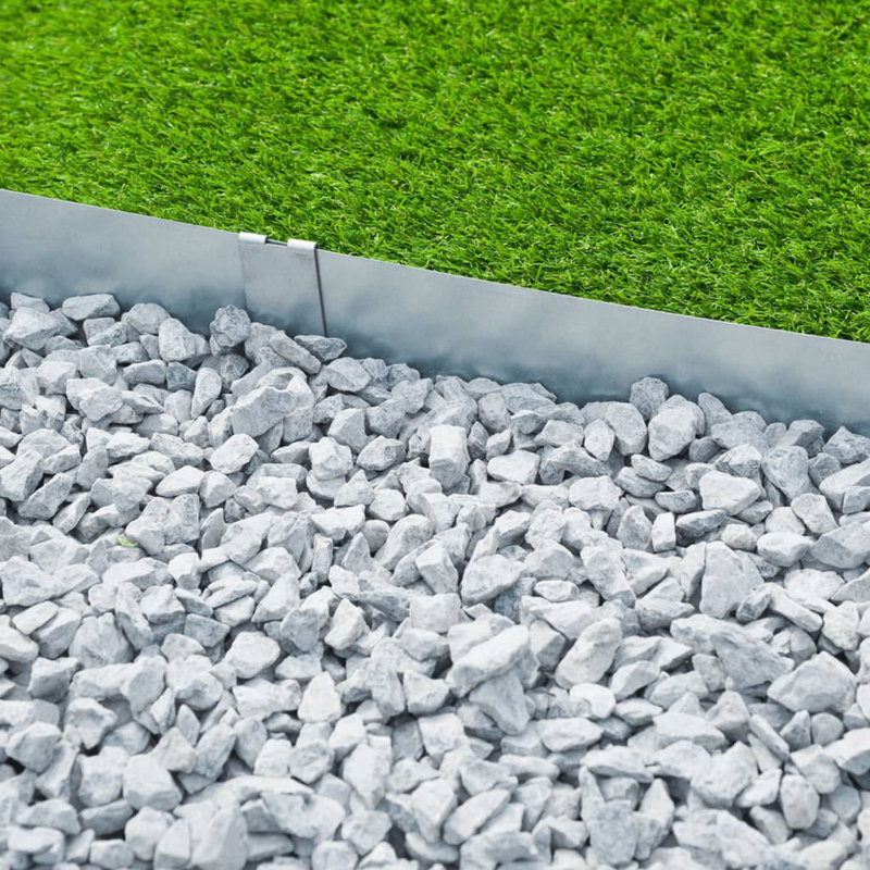 Astou 10.2cm H x 3.5cm W Polyethylene Plastic Lawn Edging, Grey