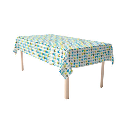 Rectangular Tablecloth, 100% Cotton, 52X104", Happy Whales