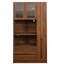 Armoire de cuisine avec étagère de rangement à plusieurs niveaux, 2 tiroirs et porte vitrée