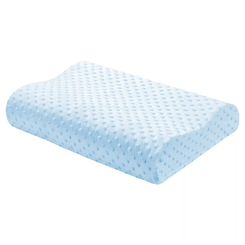 Sleeping Orthopedic Memory Foam Pillow High Low Ergonomic Design Neck Support, Blue