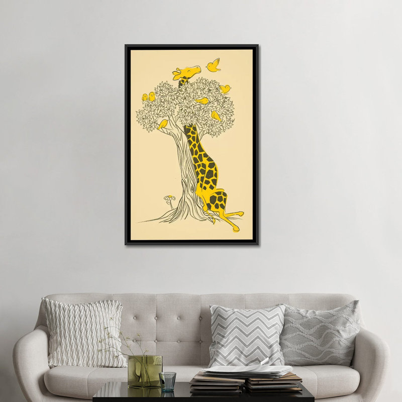 «Friends In High Places», impression sur toile, H 26 po x l 18 po x P 1,5 po, Toile avec cadre noir, Pas de tapis