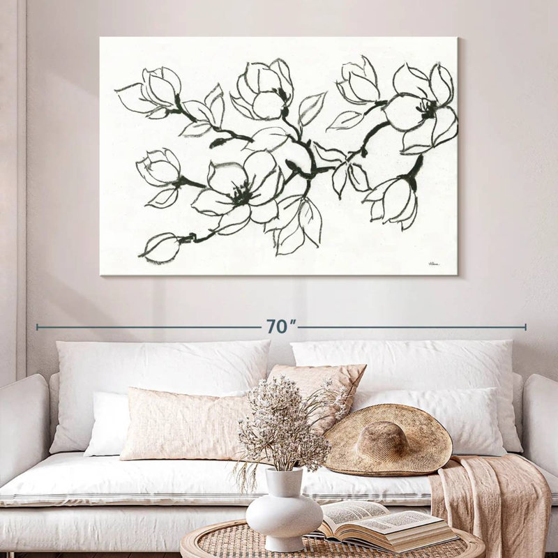 Harnek Flower Drawing, 34" H x 51" W