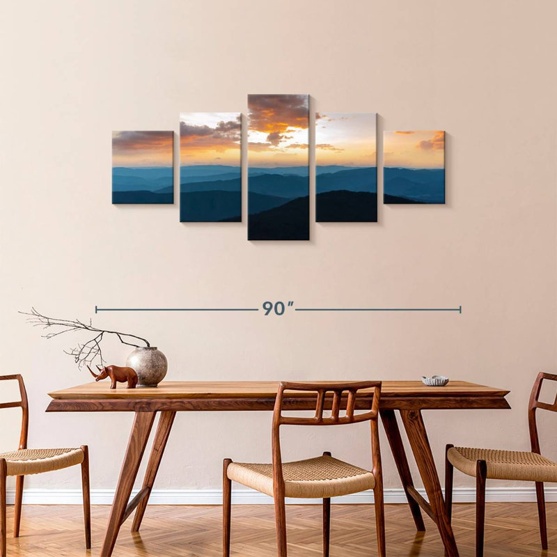 Blue Ridge Sunset Hues, H 36 po x l 80 po