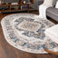 Tapis oriental en polypropylène tissé à la machine Octagon en ivoire / gris-842927026