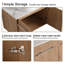 Meuble-lavabo mural simple 30 po Rarnby, lavabo flottant avec 2 portes, lavabo en céramique blanche-128651756-128651761
