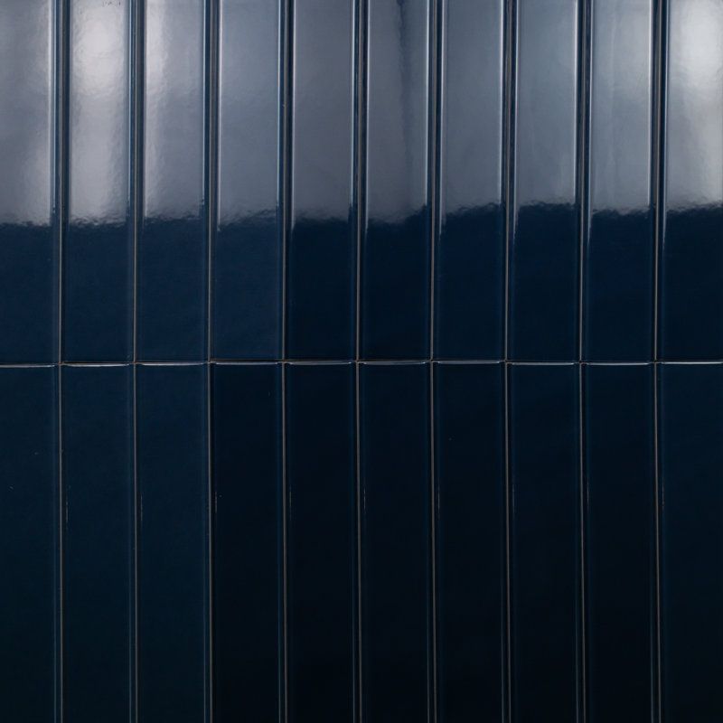 Carreau de mur de métro italien brillant biseauté 2 "x 10" Tinte, Bleu brillant