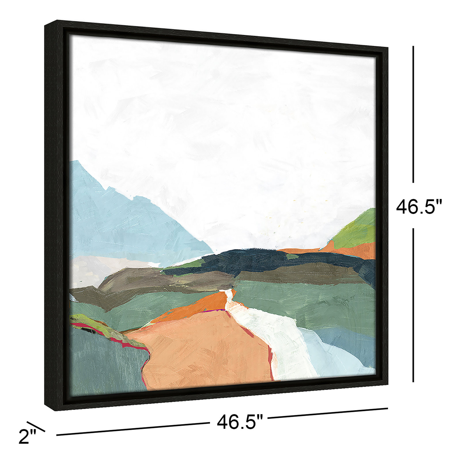 46.5" H x 46.5" W, Espresso