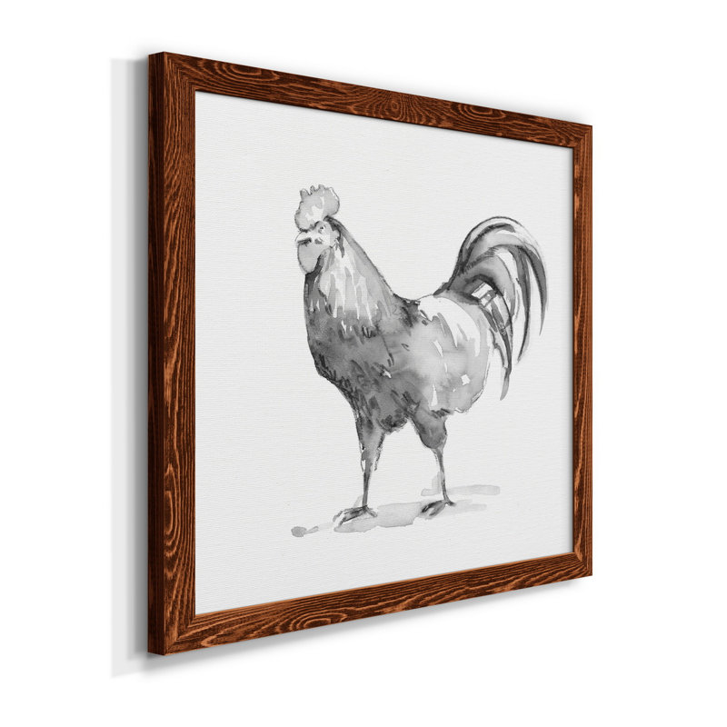 Toile encadrée «Barn Fowl I-Premium» - prête à être accrochée, H 17 po x l 17 po x P 1,5 po, Cadre en érable