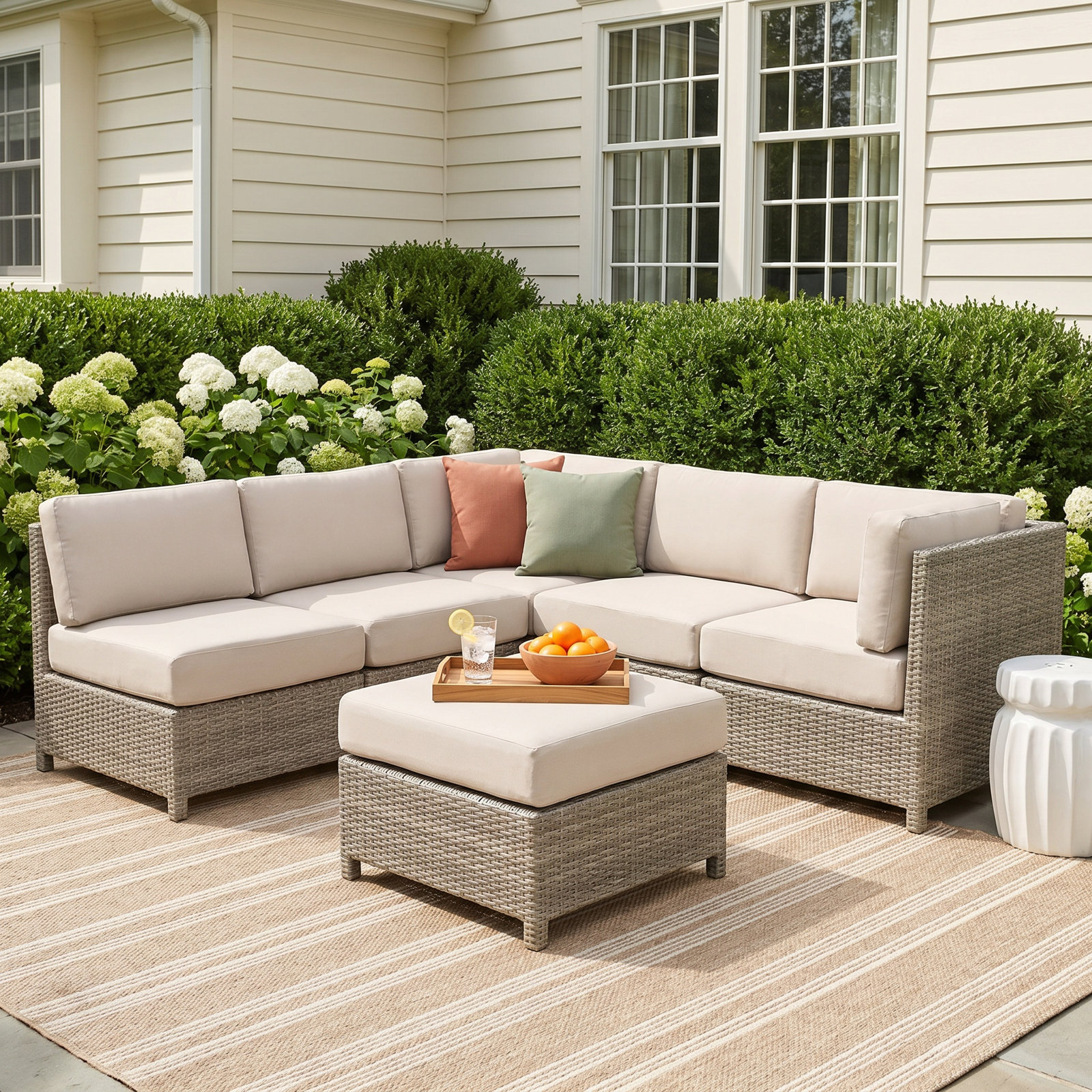 110" Sunbrella® Patio Sectional Set