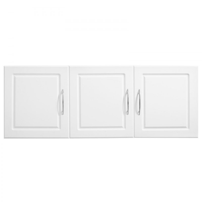 Armoire murale pour salle de lavage, armoire murale à 2 niveaux avec 3 portes, organisateur de placard avec tablette réglable, pour cuisine, garage, buanderie, (P 12,44 x 54 x 20,31 po), blanc