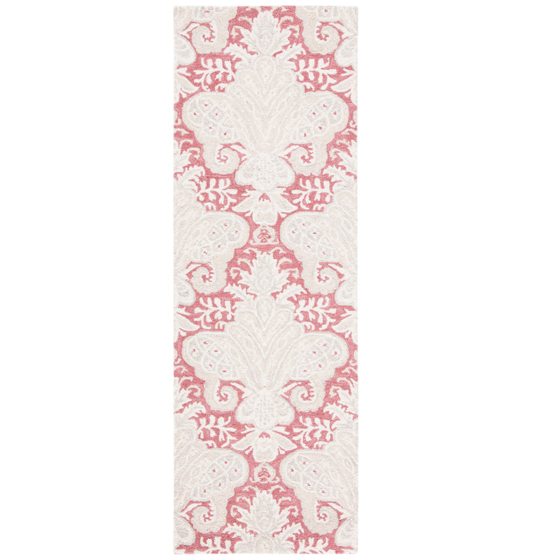 Hippocrates Hand Tufted Wool And Cotton With Latex Ikat Rug, Runner 2'3" x 7'