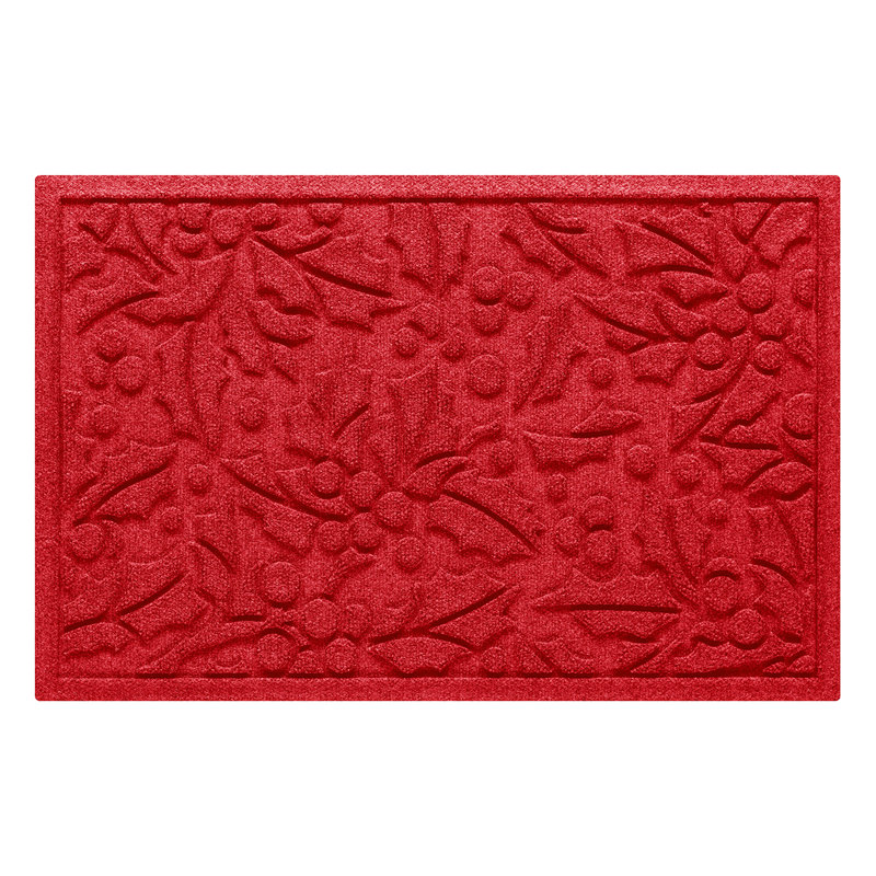 Tapis d'entrée pour l'extérieur WaterHog® Holly 23 po x 35 po, Rouge uni