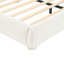 Lit tapissier en tissu de style crème-826006178