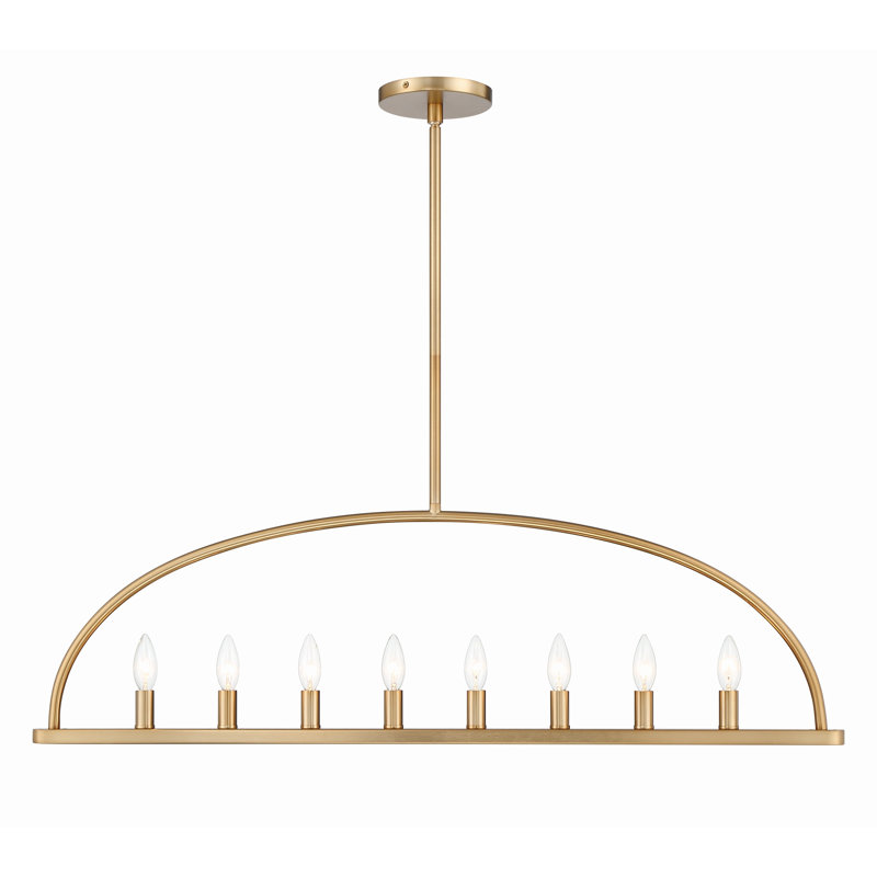 Aleena 8 - Light Lantern Geometric Chandelier, Or