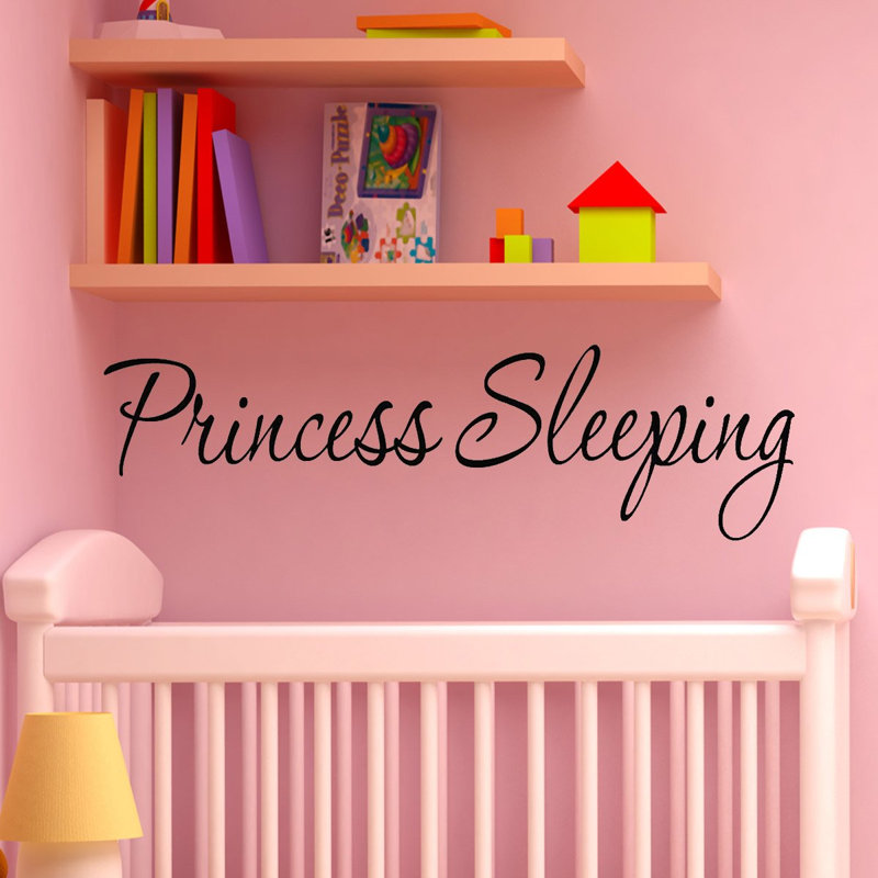 Décalcomanie murale chambre de couchage princess Drewery, 7 x 30