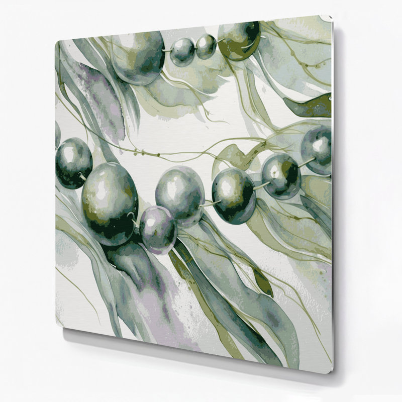 Art mural en métal Botanical String of Pearls, H 32 po x l 32 po