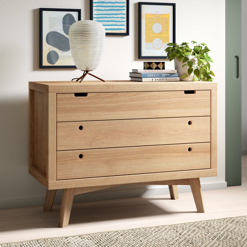 Commode 3 tiroirs Cloak, Noisette