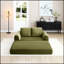 Canapé-lit pliant convertible 2-en-1, canapé-lit en velours côtelé moderne avec 2 coussins, causeuse futon rembourrée et désossée avec lit escamotable, canapé modulaire pliant pour le salon-770008376