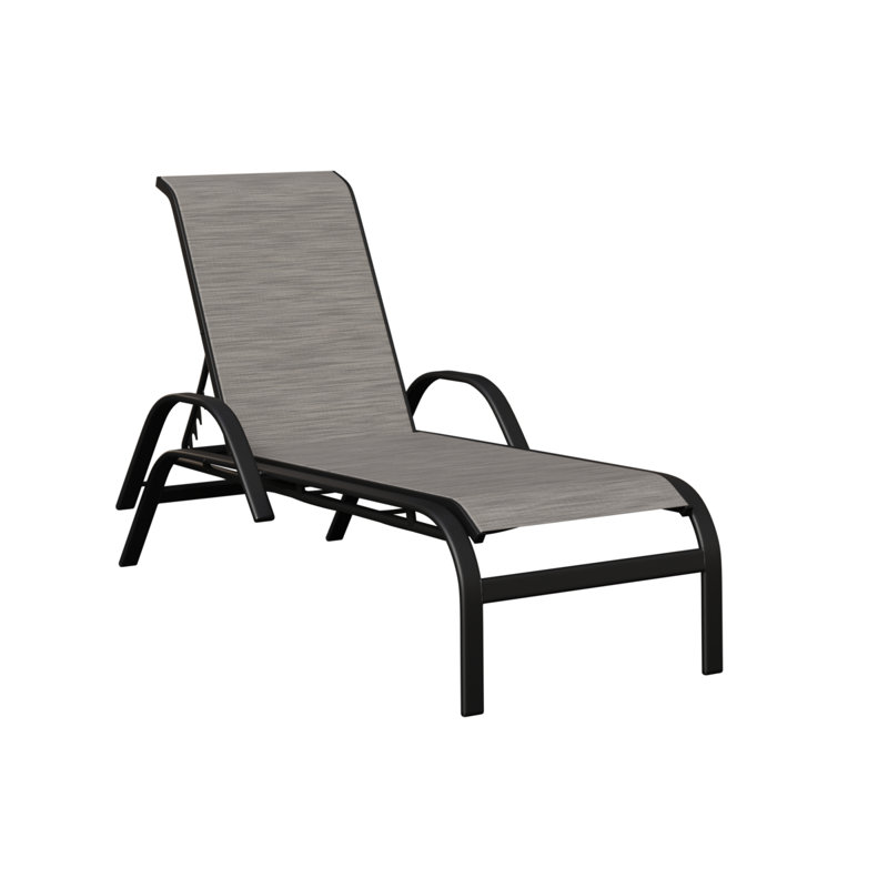 Méridienne en aluminium noir mat Berlin Pearl, Noir mat, Beige foncé