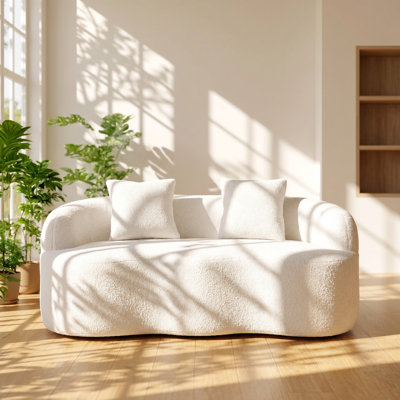 Canapé 2 places en velours Aura l 66,93 po x P 35 po x H 27,6 po Aura