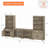 Sideboard Cabinet With Bar Hutch, Buffet Cabinet With Glass Doors, 3 Tier Shelves And Wood Storages, 135''-1756285721
