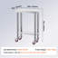 Table de travail en acier inoxydable avec roulettes 24 x 12 x 32 pouces Table de préparation avec 4 roulettes Table de travail robuste pour la cuisine commerciale et la restauration