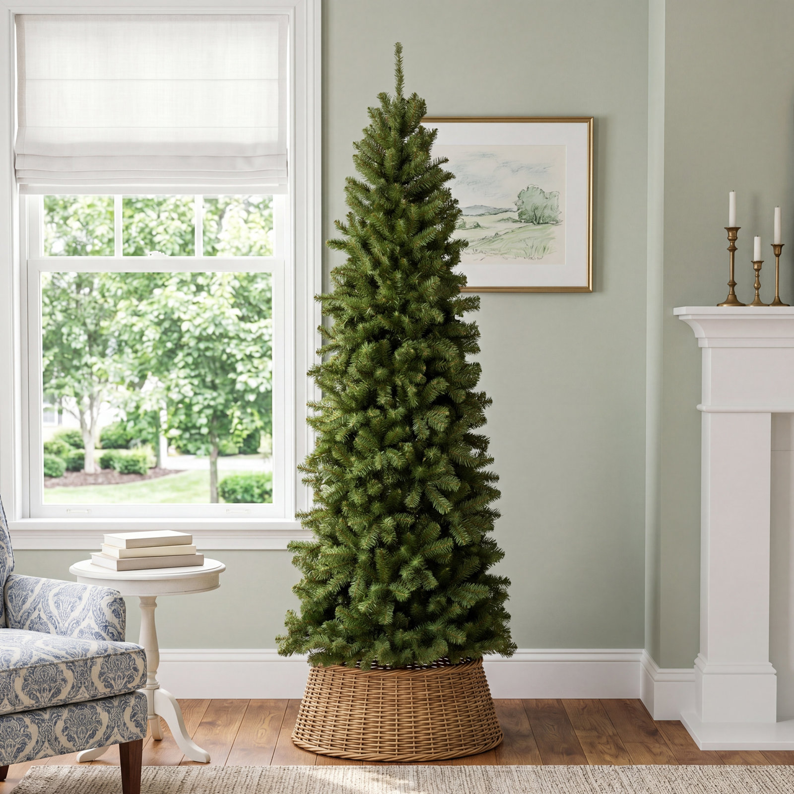 Slim Spruce Christmas Tree, 7.5'