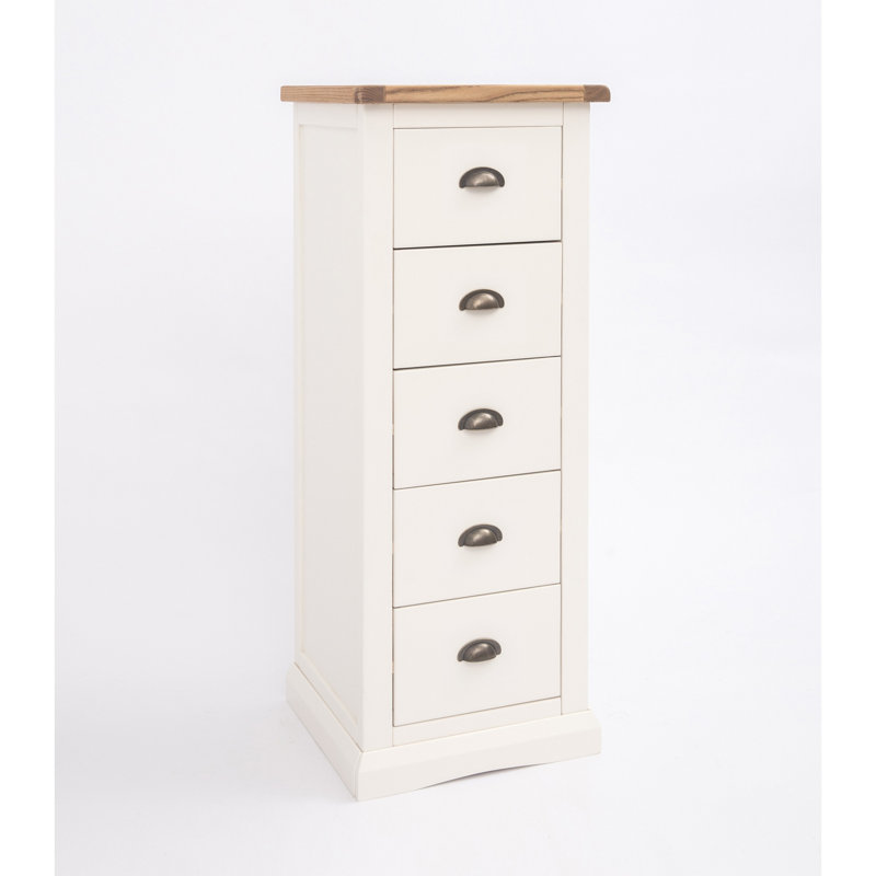 45cm W 5 - Drawer Chest of Drawers, Off White