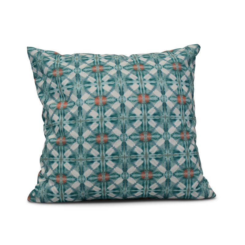 Housse de coussin carrée extérieure/insert, Aqua, H 20 po x l 20 po