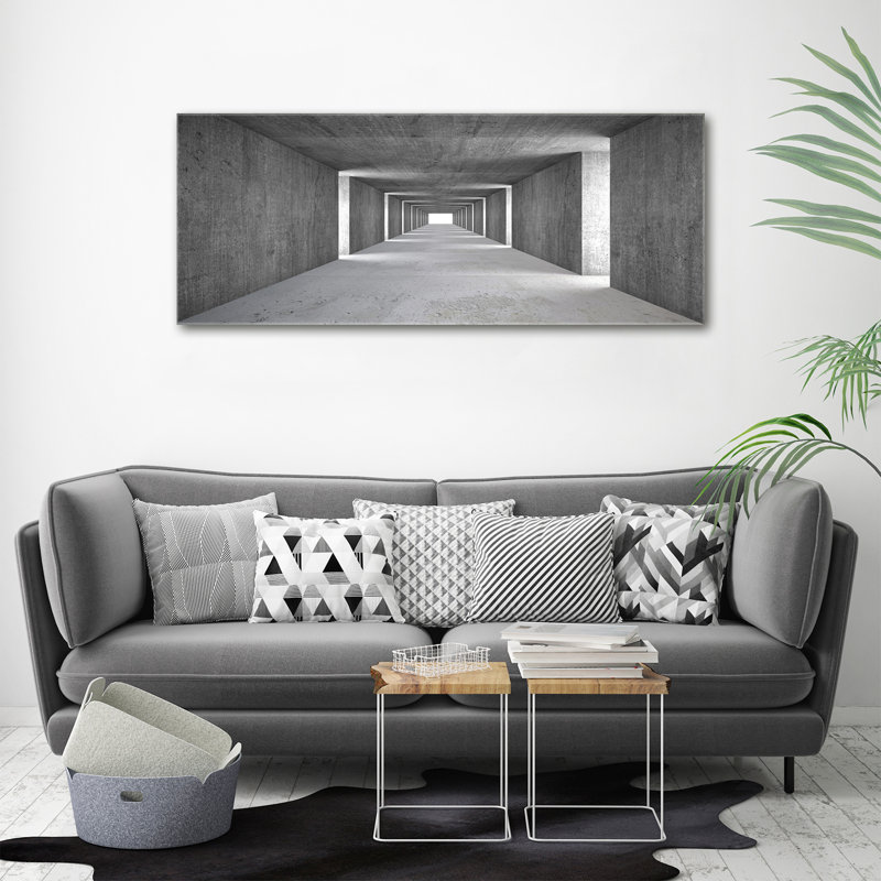 Concrete Tunnel - Print, Canvas, 50cm H x 125cm W x 2cm D
