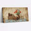 Nature morte vintage avec livres, fleurs et boussole, toile tendue sur châssis, lot de 1-2042792535