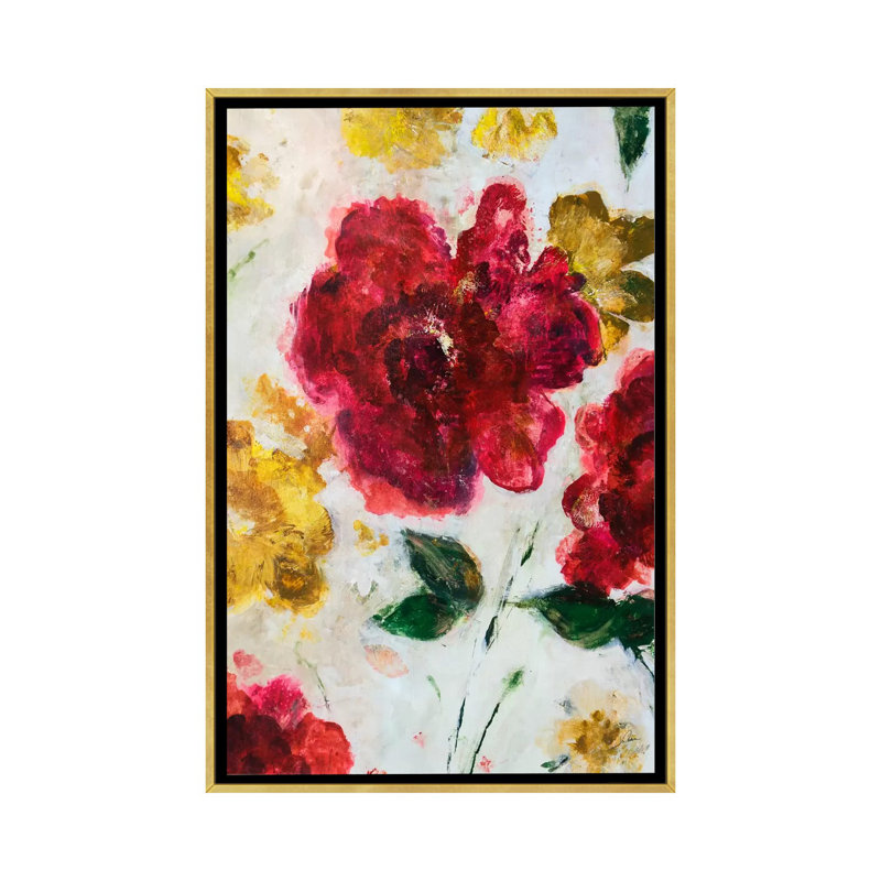 "Arrivée du printemps" par Julian Spencer, reproduction d’art, Toile encadrée d'or, Pas de tapis, H 26 po x l 18 po x 1,5 po